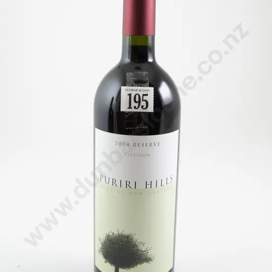 1 bottle Puriri Hills Reserve 2004