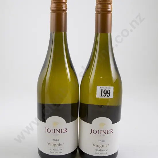 2 bottles Johner Estate Viognier Gladstone Wairarapa 2018