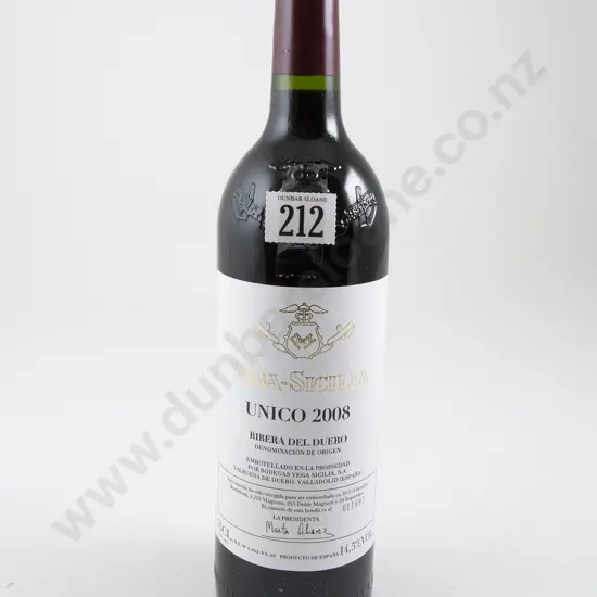 1 bottle Vega-Sicilia Unico 2008 bottle Number 011697