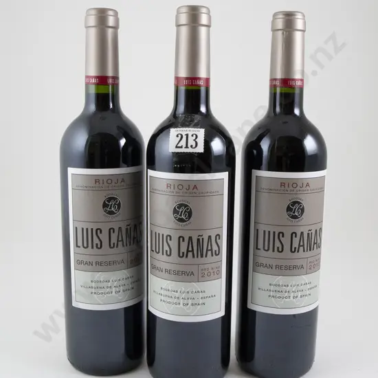 3 bottles Luis Canas "Gran Reserva" Rioja 2010