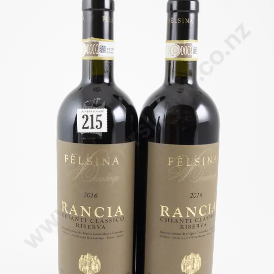 2 bottles Felsina "Rancia" Chianti Classico Reserva 2016