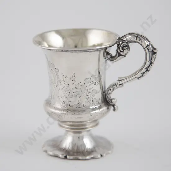 Early Vict S/S Christening Mug