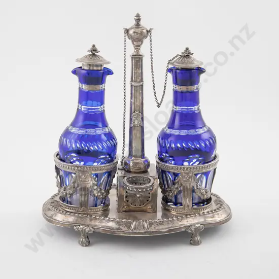 Late C19th European Silver Decanter Set