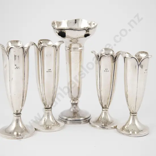 Two Pair Geo V S/S Specimen Vases