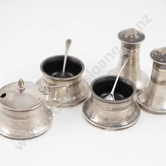 Geo V S/S Eight Piece Cruet Set