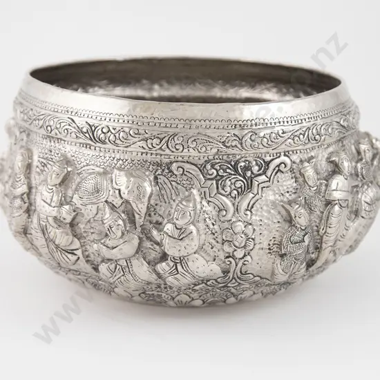 Large Indian Silver Bowl