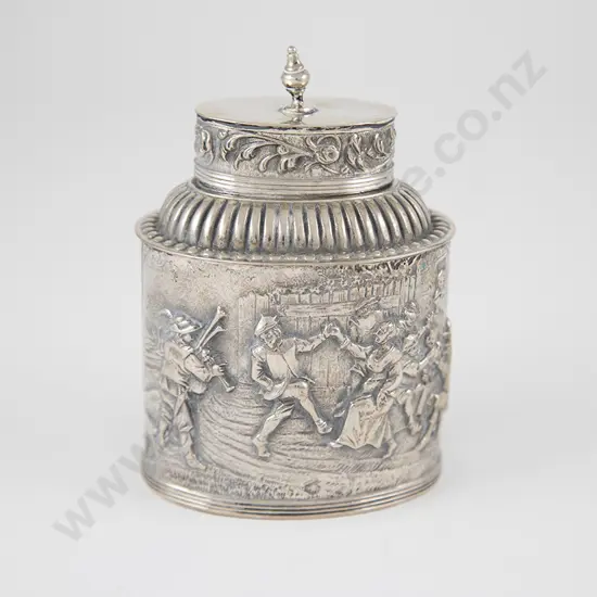Dutch Silver Tea Caddy