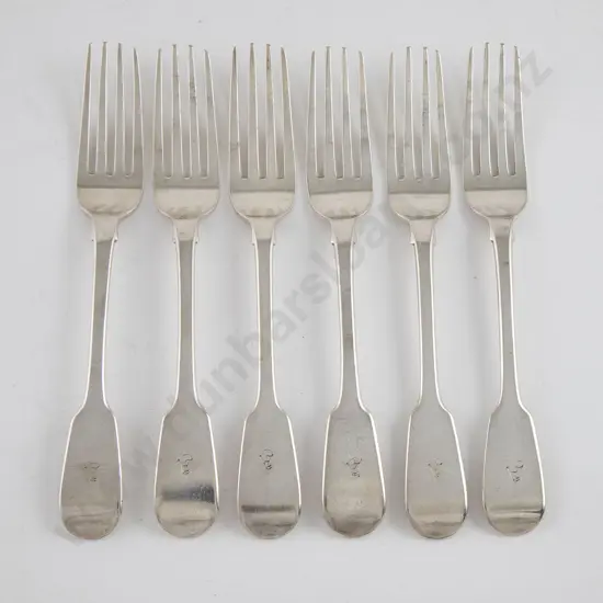 Set Six Geo IV S/S Dessert Forks