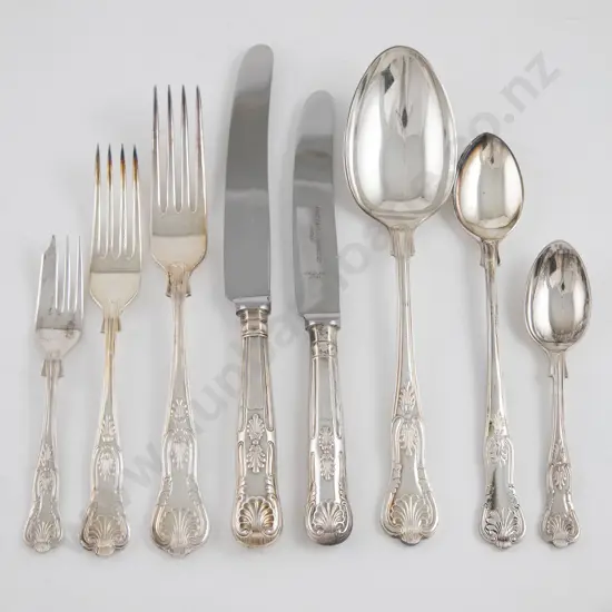 Extensive 140 Piece S/P Kings Pattern Cutlery Suite