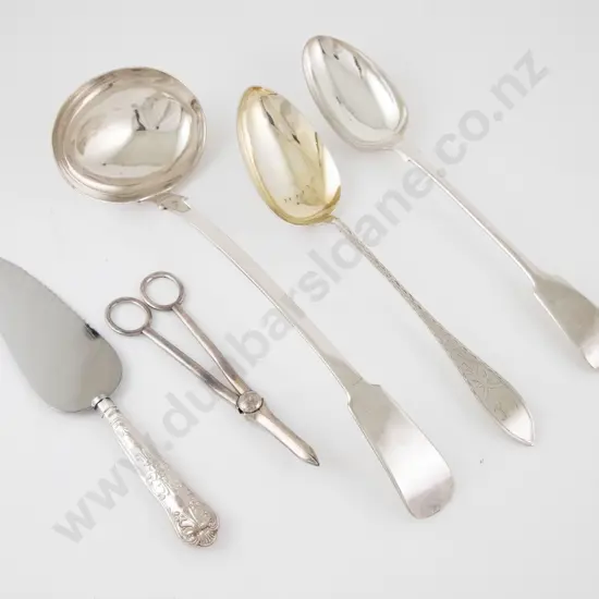 Five Various S/P Flatware Items