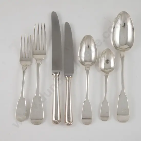 42 Piece Scottish S/S Fiddle Pattern Suite of Cutlery