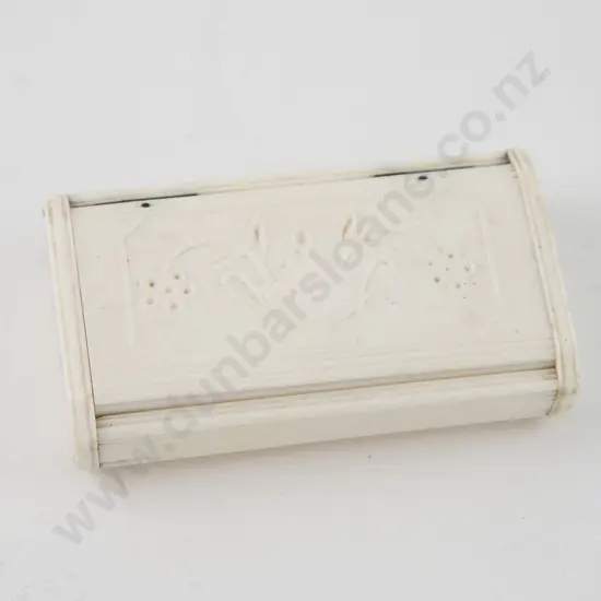 Vict Carved Marine Ivory Snuff Box