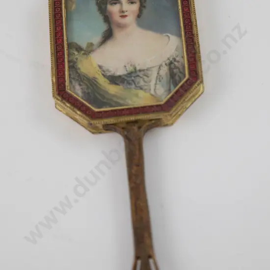 Grand Tour Gilt Metal & Enamel Portrait Miniature