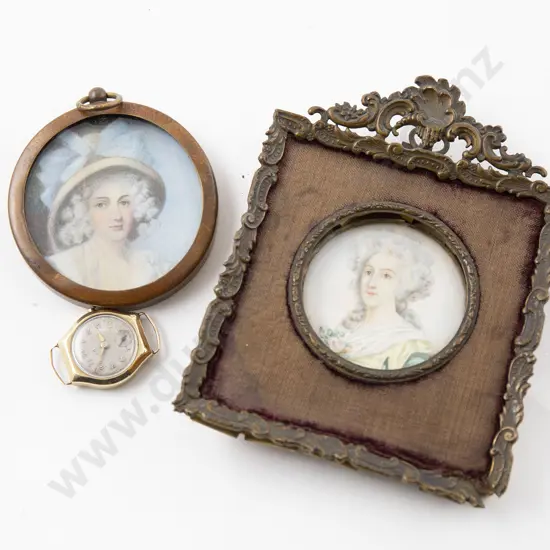 Two C19th French Miniature Portraits