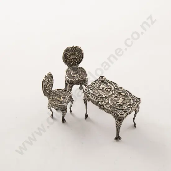 Miniature S/S Table & Two Chairs