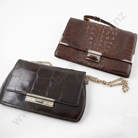 Art Deco S/S Mounted Alligator Skin Clutch Bag