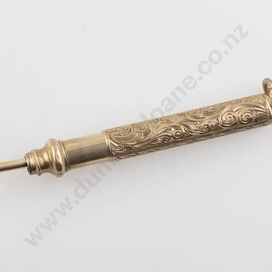 9ct All Engraved Propelling Pencil