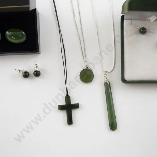 Pair Greenstone Cufflinks