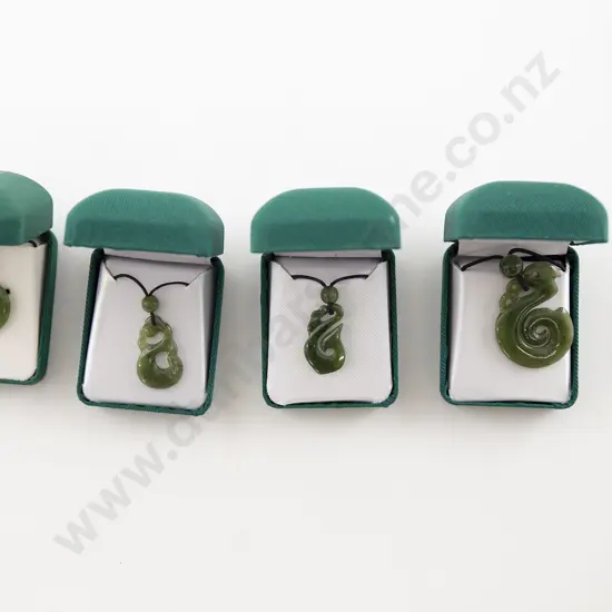 Five Greenstone Pendants