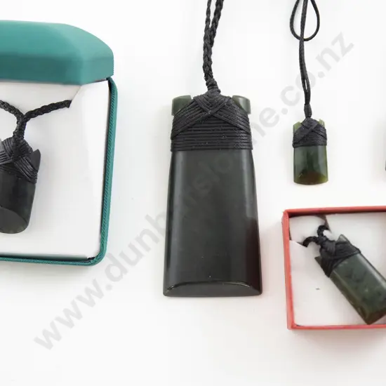 Five Greenstone Adze Pendants