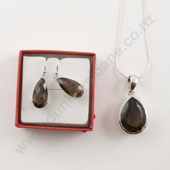 S/S Smokey Quartz Pendant