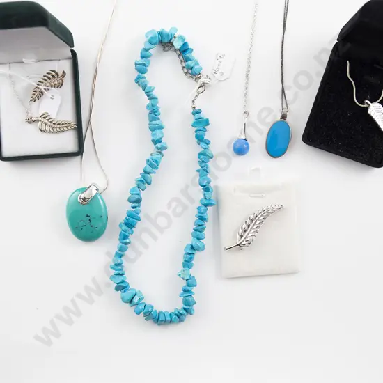 Howlite Turquoise Nugget Necklace