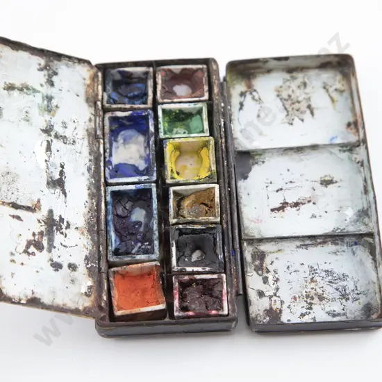 Attributed John Gully Black paint tin/box