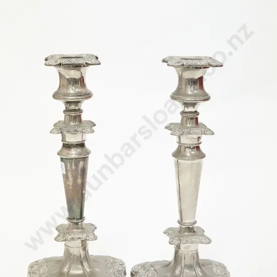 Pair of Silver Plate Candlesticks