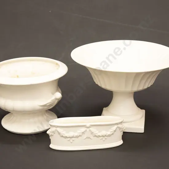 Two Pieces of Crown Lynn and Kelston Pottery Urn (some crazing)