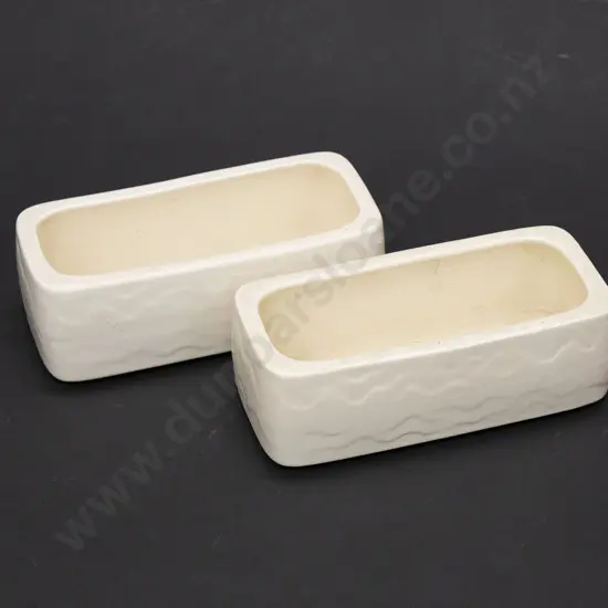 Pair of Crown Lynn Trough Vases