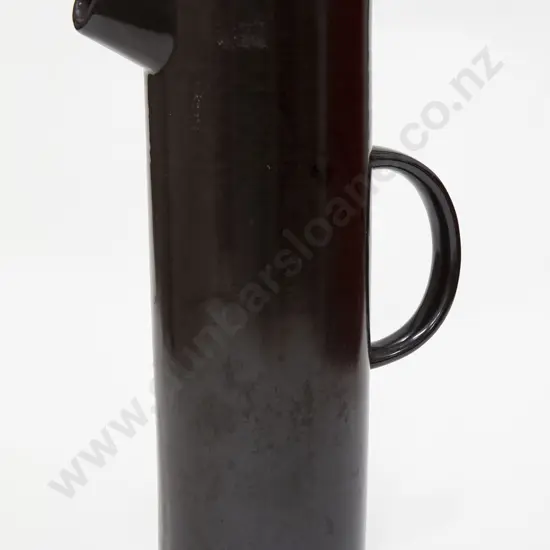 Retro Brown Tall Brown Glazed Coffee Pot