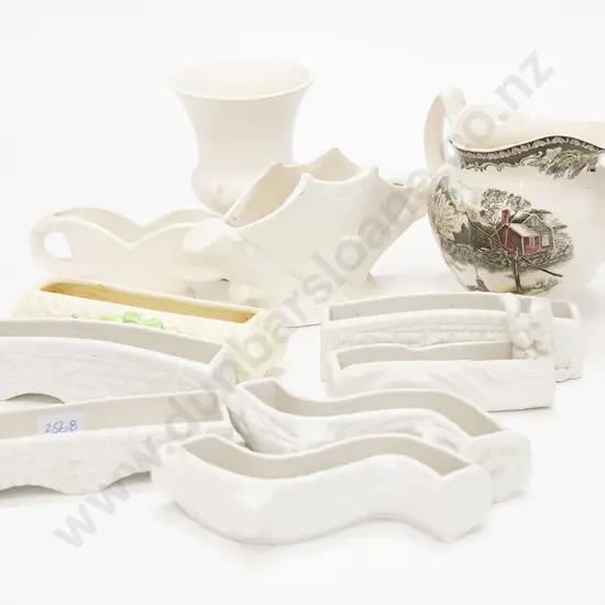 Box of Assorted Small /vases including Wade and Shorter & Sons