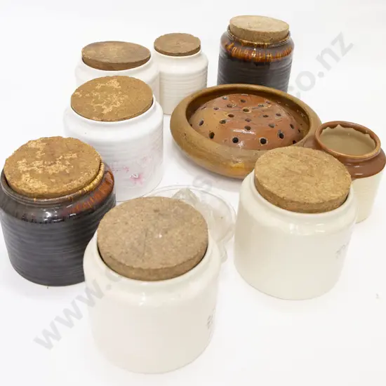 NZ Pottery and Ceramic Canisters and Assorted