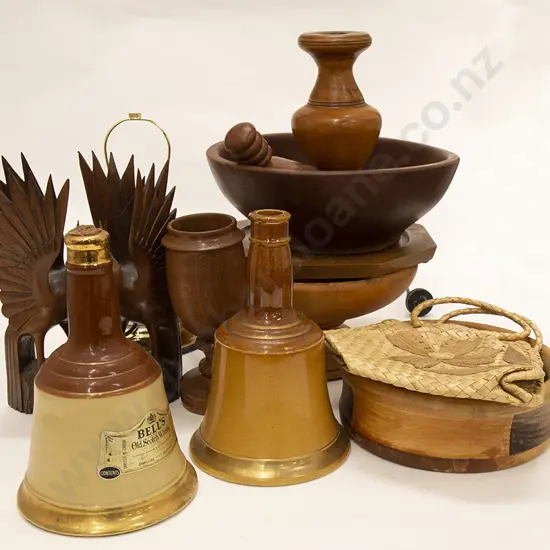 Box of Mixed Wooden Ware and Other