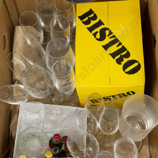 Box of Mixed Glassware