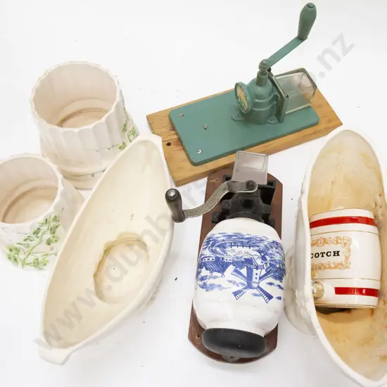 Quantity of NZ Ceramics including Vintage Coffee Grinders