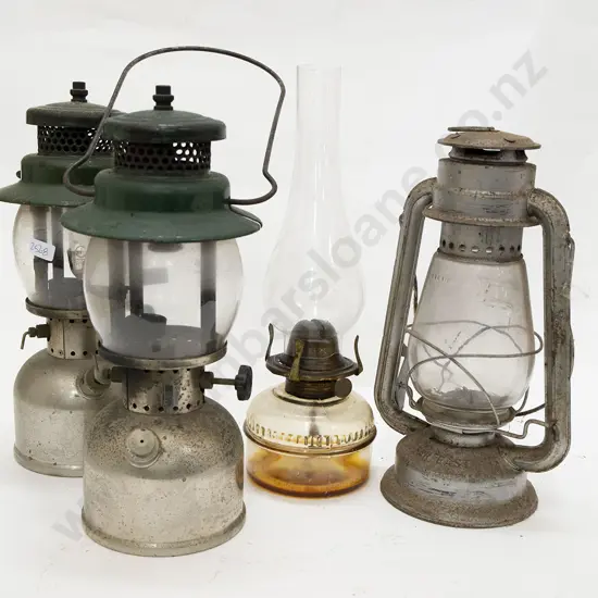 Four Assorted Vintage Lamps