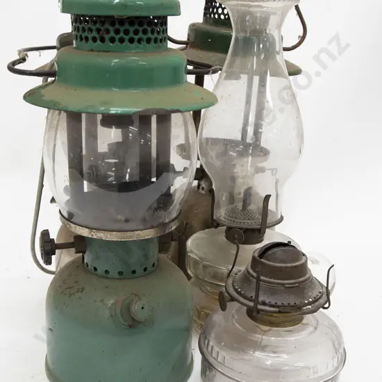 Five Assorted Vintage Lamps (two a/f)