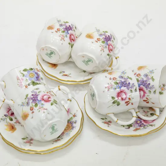 Six RCD Floral Decorated Cups and Saucers