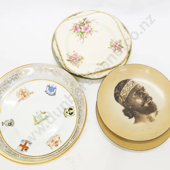 Eight Various Fancy China Plates