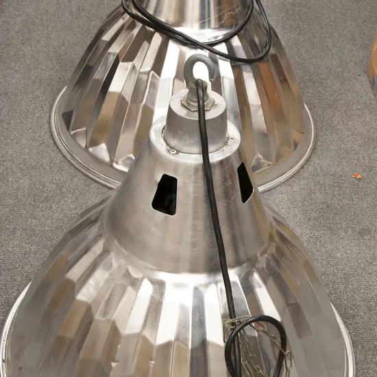 Pair Industrial Light Fittings