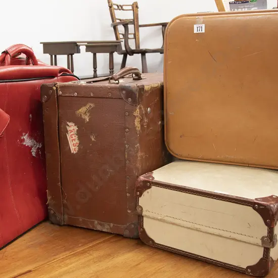 Four Vintage Suitcases