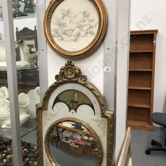 Novelty Clock Mirror and Circular Framed Print