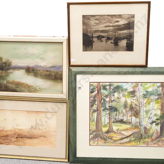 Four Various Framed Works