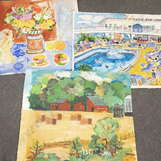 Glenda Roberts - Three Unframed Works