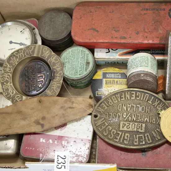 Various Tins Razors and Assorted