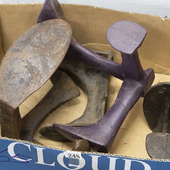 Four Cast Iron Shoe Lasts