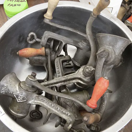 Collection of Five Vintage Mincers