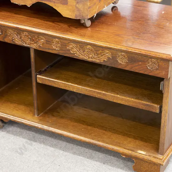 Low Occasional Cabinet with Carved Apron (missing doors)