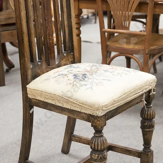 Stained Oak Side Chair